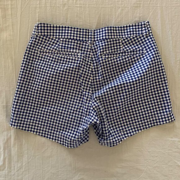 Old Navy Blue White Checkered Print Everyday Shorts Womens 8 - Picture 4 of 5
